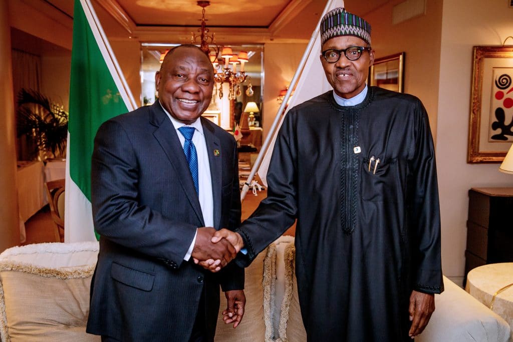 Presidents of Nigeria and South Africa